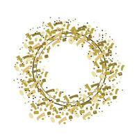 golden decor confetti glitter, template for anniversary, award ceremonies. vector