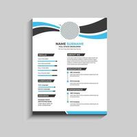 Modern Clean Resume CV Template Design vector