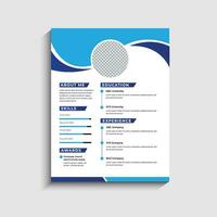 Modern Clean Resume CV Template Design vector