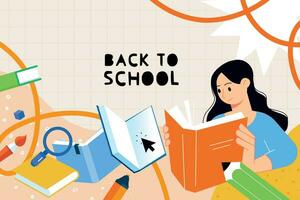 Education. Vector illustration concepts for graphic and web design, business presentation, marketing and print material. Back to school.