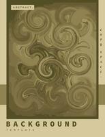 Sepia abstract swirl paint background template copy space. Contemporary fluid art backdrop design for poster, banner, brochure, flyer, magazine cover, leaflet, or booklet. vector