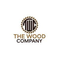 dos letra madera empresa logo, negocio logo diseño icono alfabeto vector modelo
