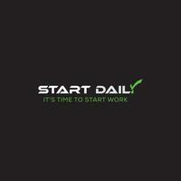 Start Daily logo design and Text logo design. vector