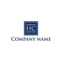 inicial letra hc financiero logo diseño vector