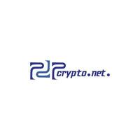 P2p crypto.  net exchange logo displayed on smartphone. P2P logo design concept vector