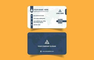 Minimal beautiful corporate business card design template vector