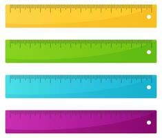 Different color ruler isolated on white backgroundDifferent color ruler isolated on white background vector