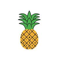 Pineapple fruit icon vector logo illustration