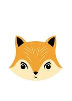 Illustration logo icon vector orange fox head