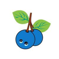 Blueberry fruit icon vector logo illustration