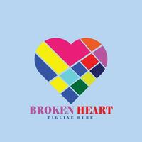 vector icon of a heart with a bright color