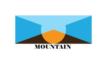 Vector illustration of mountains in bright colors