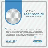 Customer feedback testimonial social media post web banner template vector