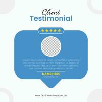 Customer feedback testimonial social media post web banner template vector