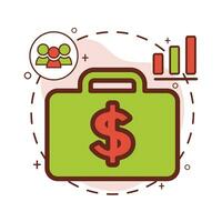 money luggage icon design, business icons. vector