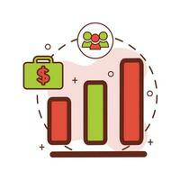 lucro financiero grafico icono diseño, negocio iconos vector