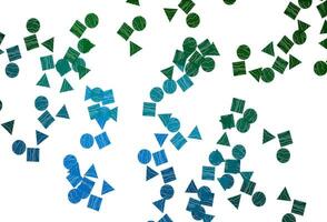 Light Blue, Green vector pattern in polygonal style with circles.