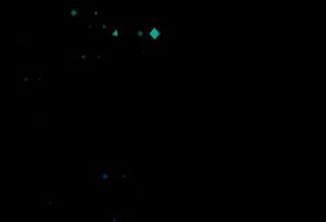 Dark blue, green vector texture in poly style with circles, cubes.