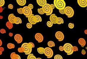Dark Yellow, Orange vector template with bubble shapes.