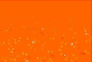 Light Yellow, Orange vector pattern with spheres.