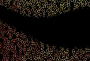 Dark Yellow, Orange vector pattern with christmas stars.