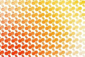 Light Yellow, Orange vector pattern with lines, ovals.