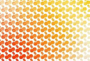 Light Yellow, Orange vector pattern with lines, ovals.