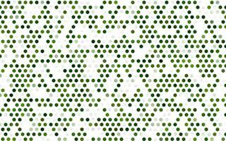 Light Green vector background with hexagons.