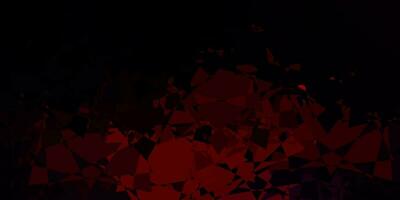 Dark Red vector background with triangles.