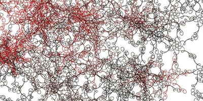 Light Red vector background with curved lines.
