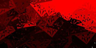 Dark Red vector texture with random triangles.