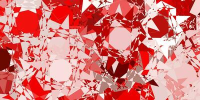 Light red vector template with triangle shapes.