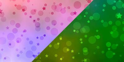 Vector backdrop with circles, stars.