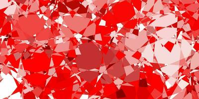 Light Red vector backdrop with triangles, lines.