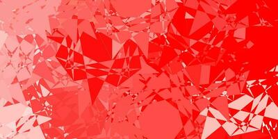 Light Red vector background with triangles.