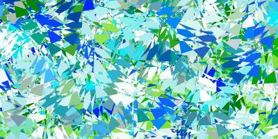 Light blue, green vector template with triangle shapes.