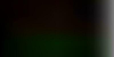 Dark green, red vector gradient blur backdrop.