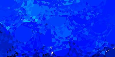 Dark BLUE vector background with triangles.