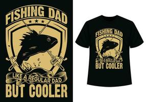 pescar camiseta diseño para papá día vector
