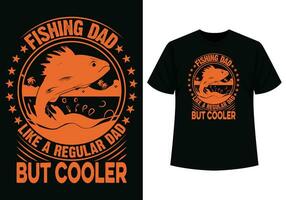 pescar papá camiseta diseño para papá día vector