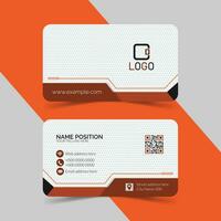 Modern presentation card with company logo. Vector business card template layout with mockup and background.