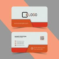 Modern presentation card with company logo. Vector business card template layout with mockup and background.