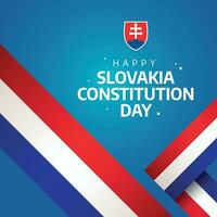 Slovakia constitution day design template good for celebration. Slovakia flag design. Slovakia independence day. Flat design. vector