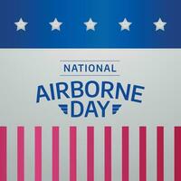 National airborne day design template good for greeting. national airborne day greeting template. flat airborne design. flat design. vector