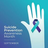 National suicide prevention month design template good for celebration. ribbon vector design. flat ribbon illustration. flyer design. eps 10.
