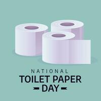 National toilet paper day design template good for celebration. toilet paper design illustration. flat design. eps 10. vector