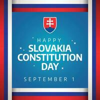 Slovakia constitution day design template good for celebration. Slovakia flag design. Slovakia independence day. Flat design. vector