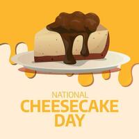 National cheesecake day design template good for greeting. vector