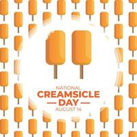 National creamsicle day design template good for greeting. Creamsicle design illustration. National creamsicle greeting design. flat design. vector