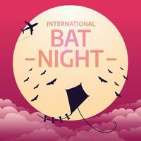 International bat night design template good for celebration. bat night vector illustration. bat silhouette design vector. flat design. eps 10.